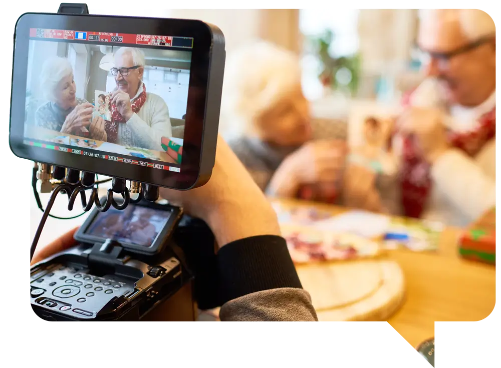 Seniors being filmed by camera | Reel Stellar Memories Fort Myers